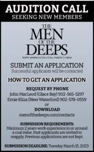 Men of the Deeps Audition 2023 cbpost ad copy